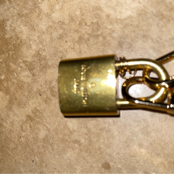 EUC-Authenticated Louis Vuitton Lock with an unbranded chain - Picture 5 of 7